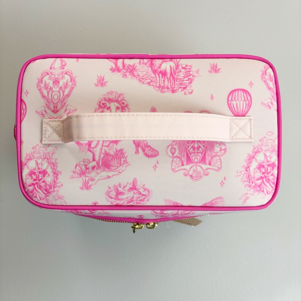 WICKED X Katie Kime Makeup Cosmetic Train Bag NWT HTF Pink Toile Glinda OZ - Picture 5 of 15